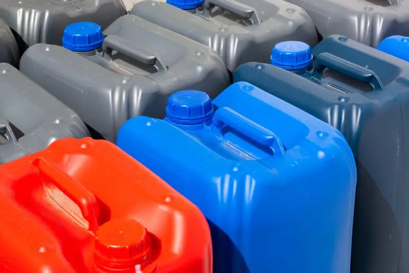 What type of plastic is used in fuel tanks