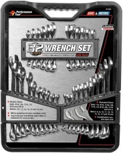 Performance Tool W1099 32pc SAE & MET Wrench Set Tool