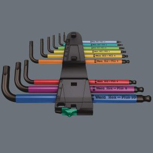 Wera 05073593001 950 Spkl 9 Sm N Multicolor L Key Allen Wrench Set