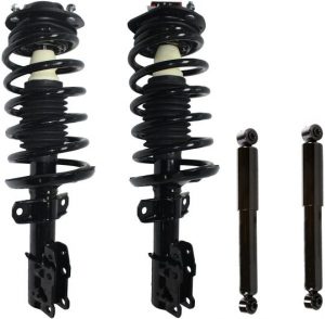 Detroit Axle Pair of (2) Front Complete Coil-Spring Strut Assembly Set 2 Rear Shock Absorbers